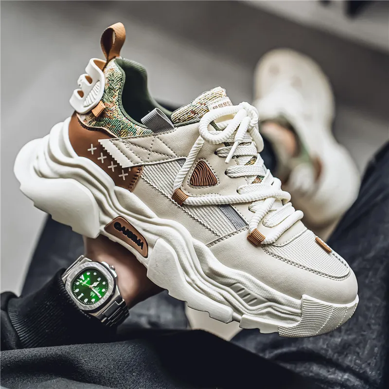 GAISIMA Height Increasing Low Top Chunky Sneakers Men's-12