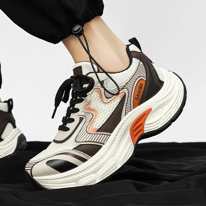 GAISIMA Breathable Height Increasing Low Top Chunky Sneakers Men's-10