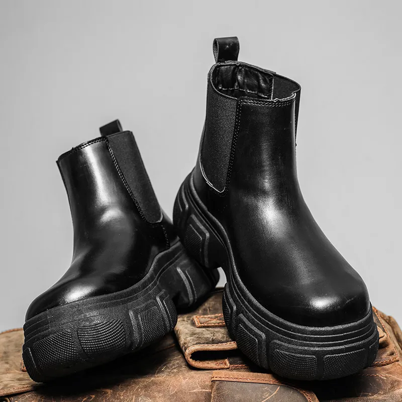 GAISIMA Short Chelsea Boots Men's Black-4