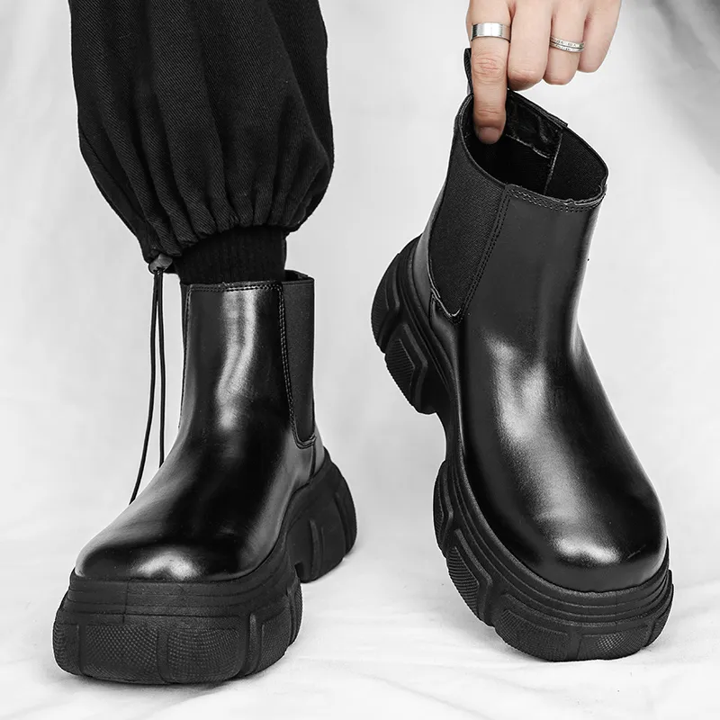 GAISIMA Short Chelsea Boots Men's Black-1