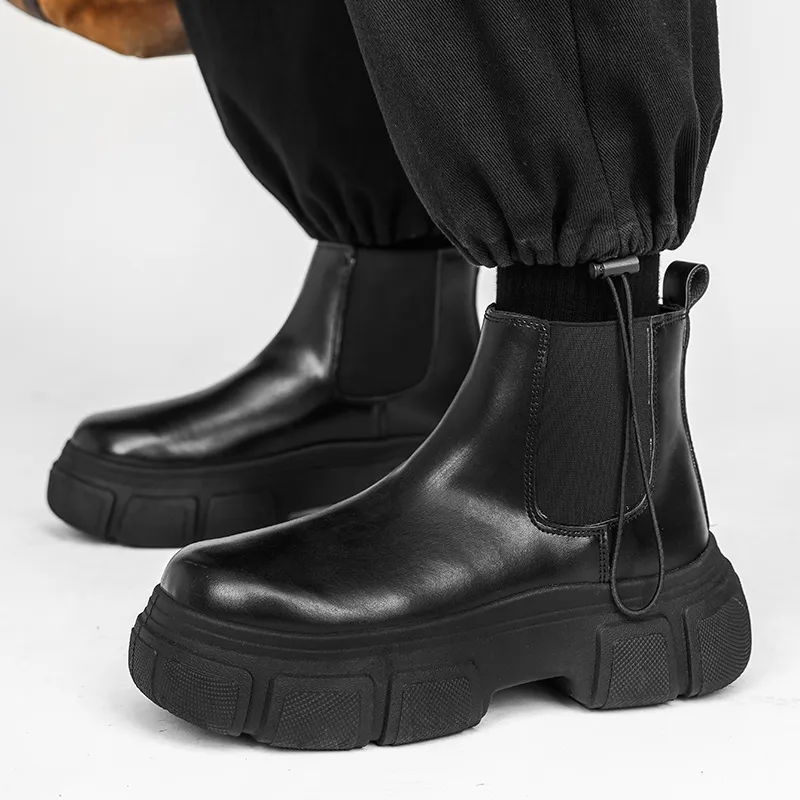 GAISIMA Short Chelsea Boots Men's Black-2