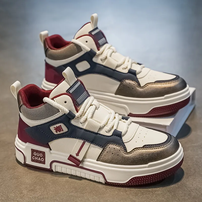GAISIMA Height Increasing Mid-Top Skateboard Shoes Men's-2