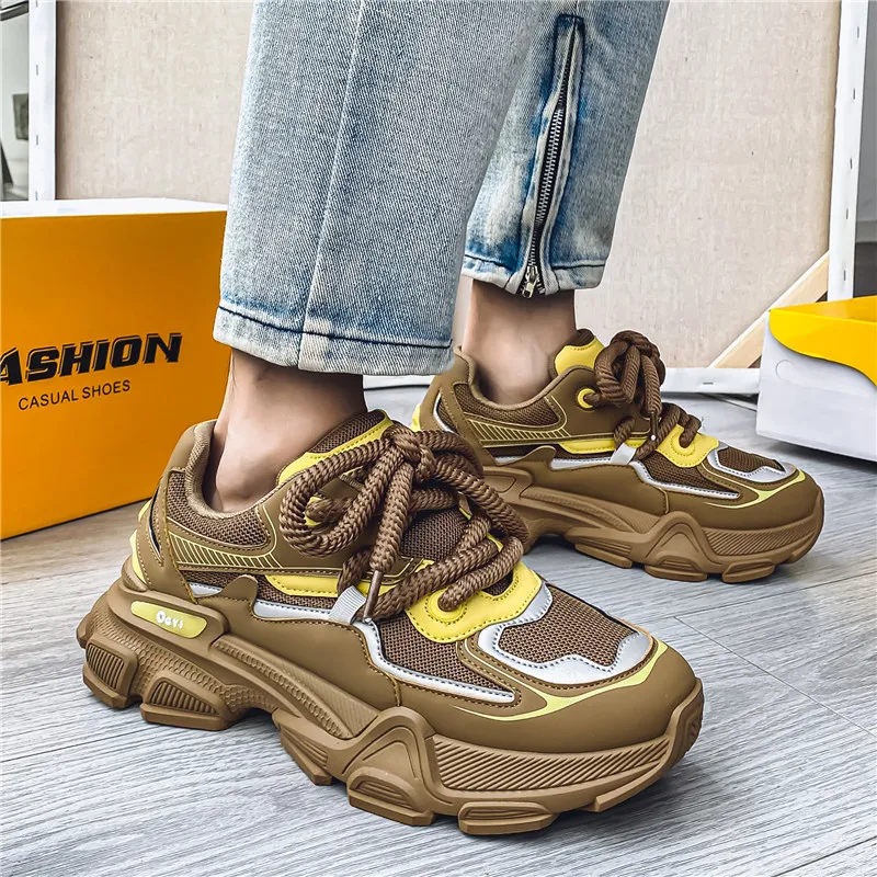 GAISIMA Height Increasing Low Top Chunky Sneakers Men's-11