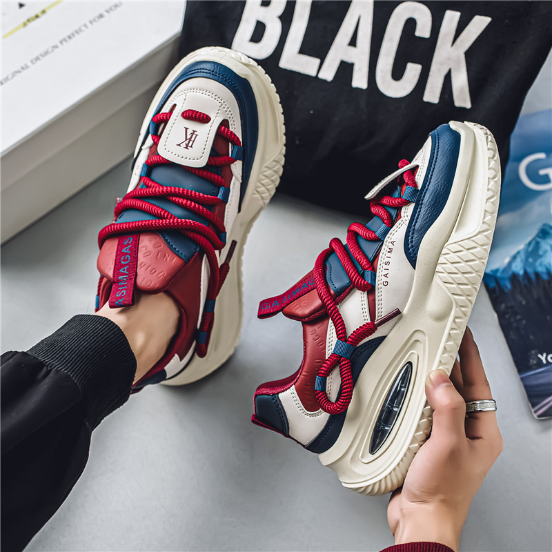GAISIMA Chunky Sneakers Men Low-Top Black EU 42 - POIZON