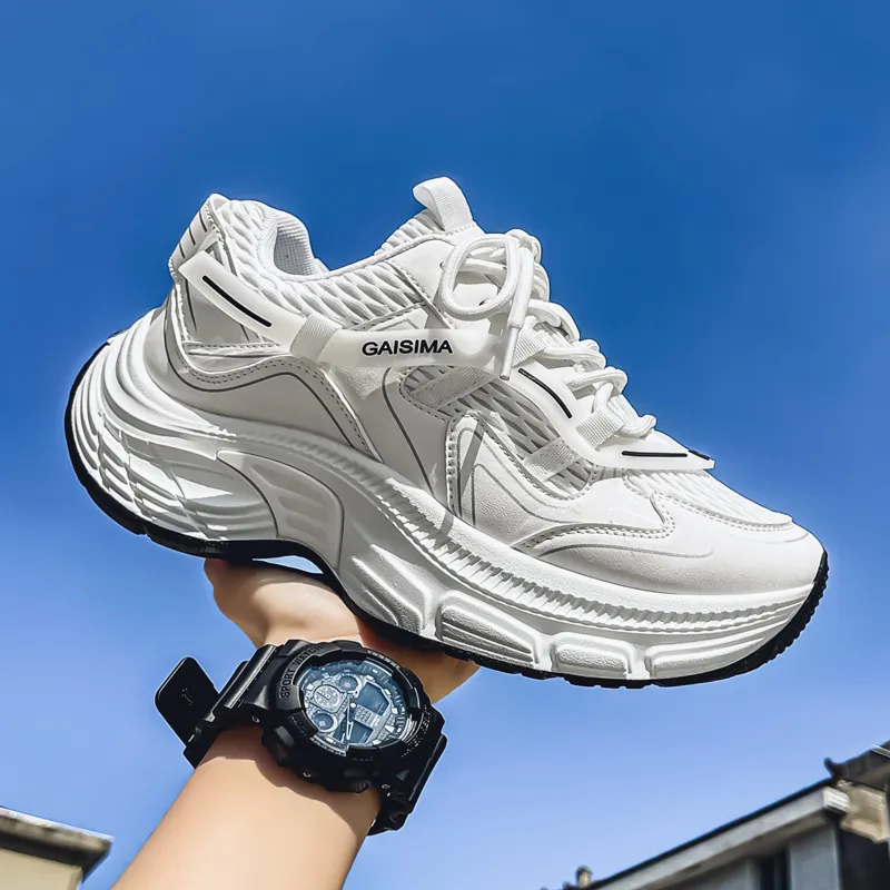 GAISIMA Slip Resistant Low Top Chunky Sneakers Men's-14