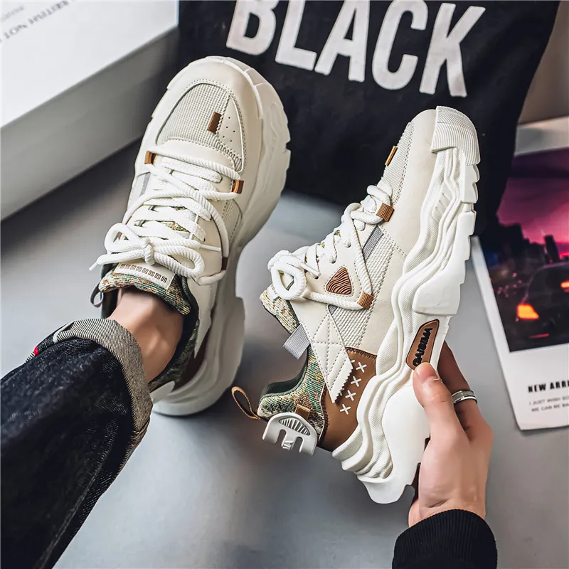 GAISIMA Height Increasing Low Top Chunky Sneakers Men's-11