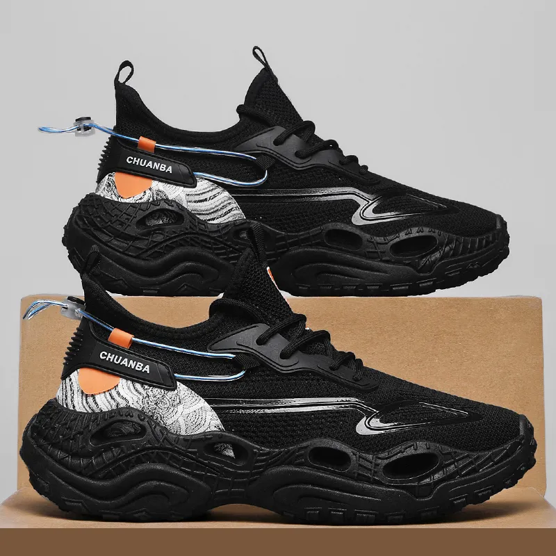 GAISIMA Slip Resistant Low Top Chunky Sneakers Men's-5