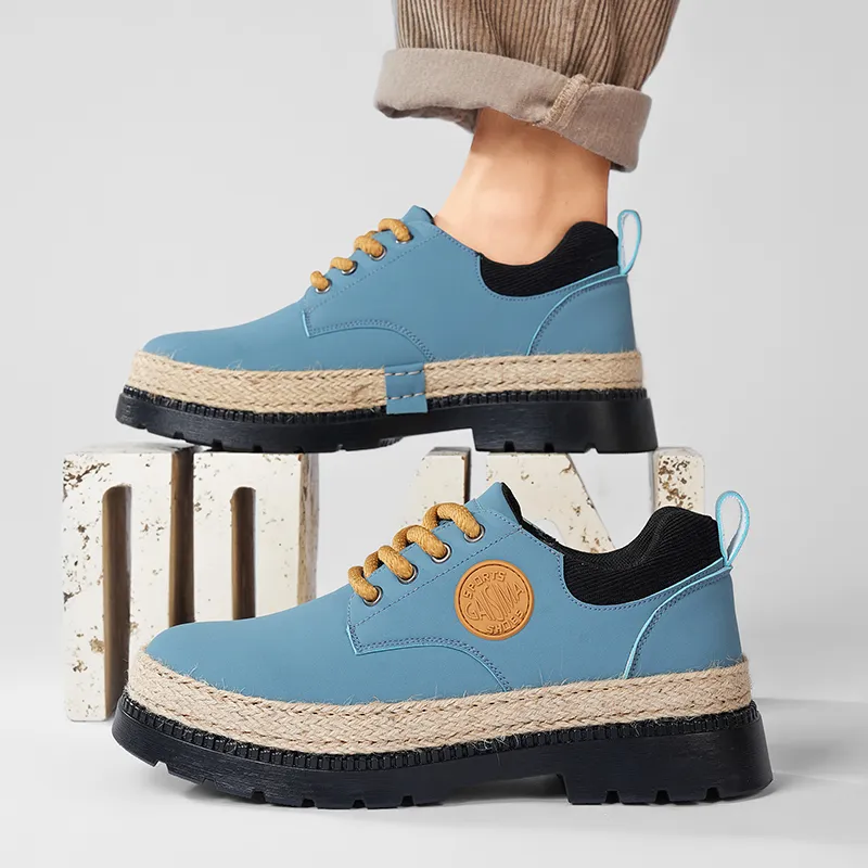 GAISIMA Casual Shoes Men Low Top Blue/Beige Yellow-1