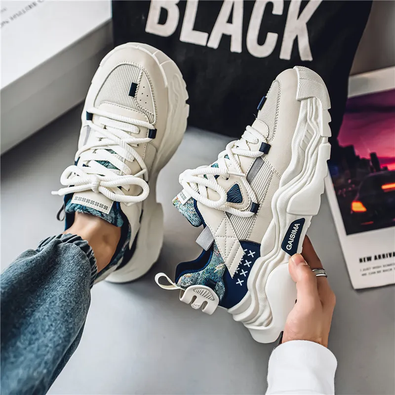 GAISIMA Height Increasing Low Top Chunky Sneakers Men's-6