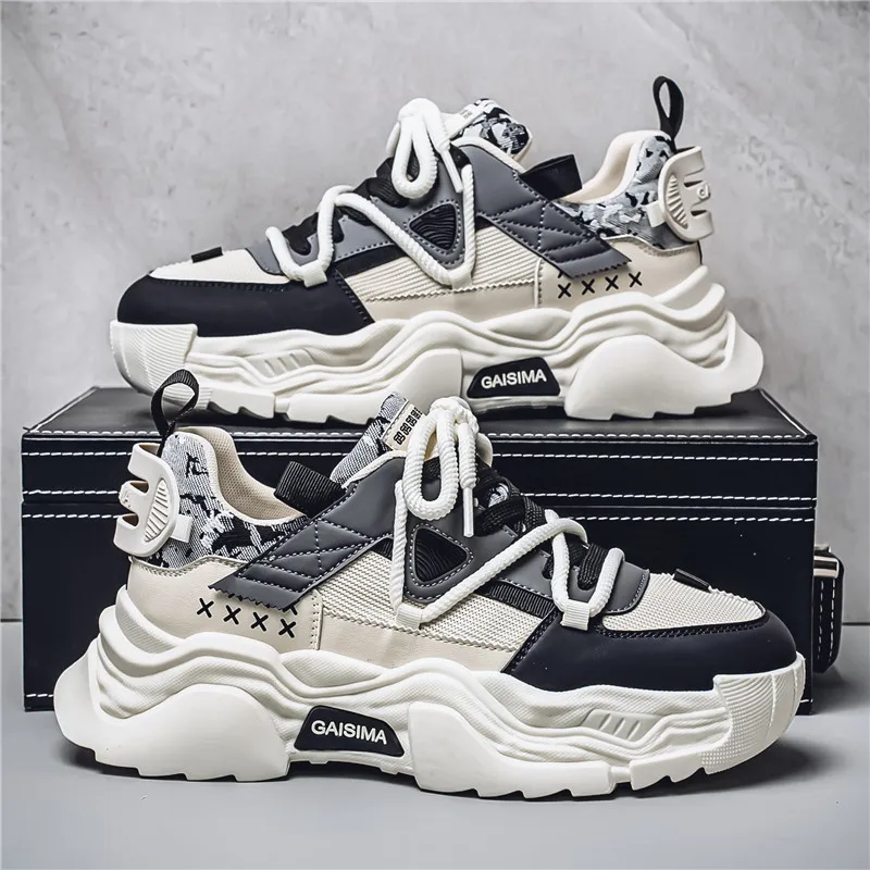 GAISIMA Height Increasing Low Top Chunky Sneakers Men's-4