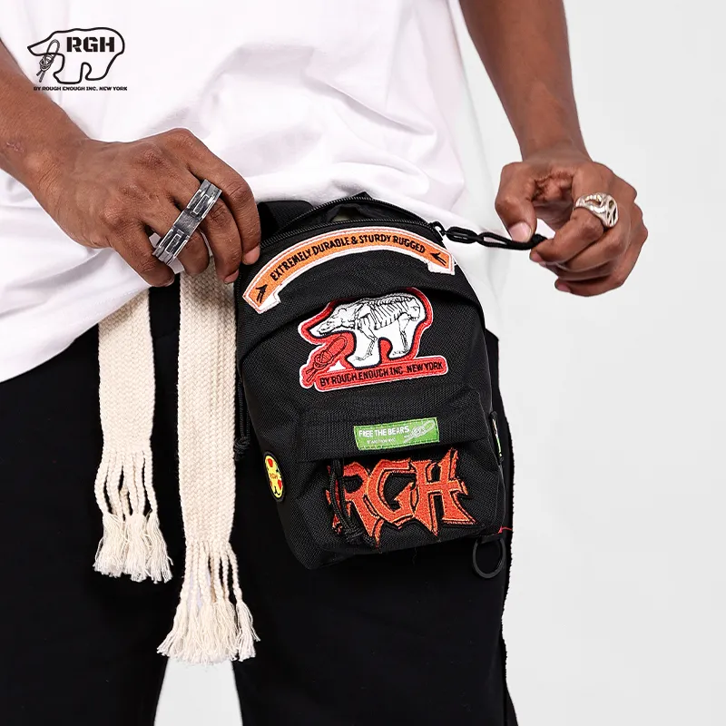 Rough Enough Canvas Crossbody Small Bag, Canvas Bag, One Shoulder Handbag Medium Size Unisex-2