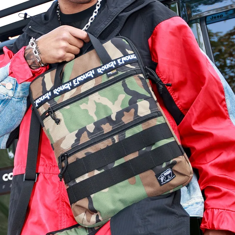 Rough Enough Canvas Canvas Bag Laptop Bag Document Bag Handbag Crossbody Bag Medium Size Unisex Camouflage-4