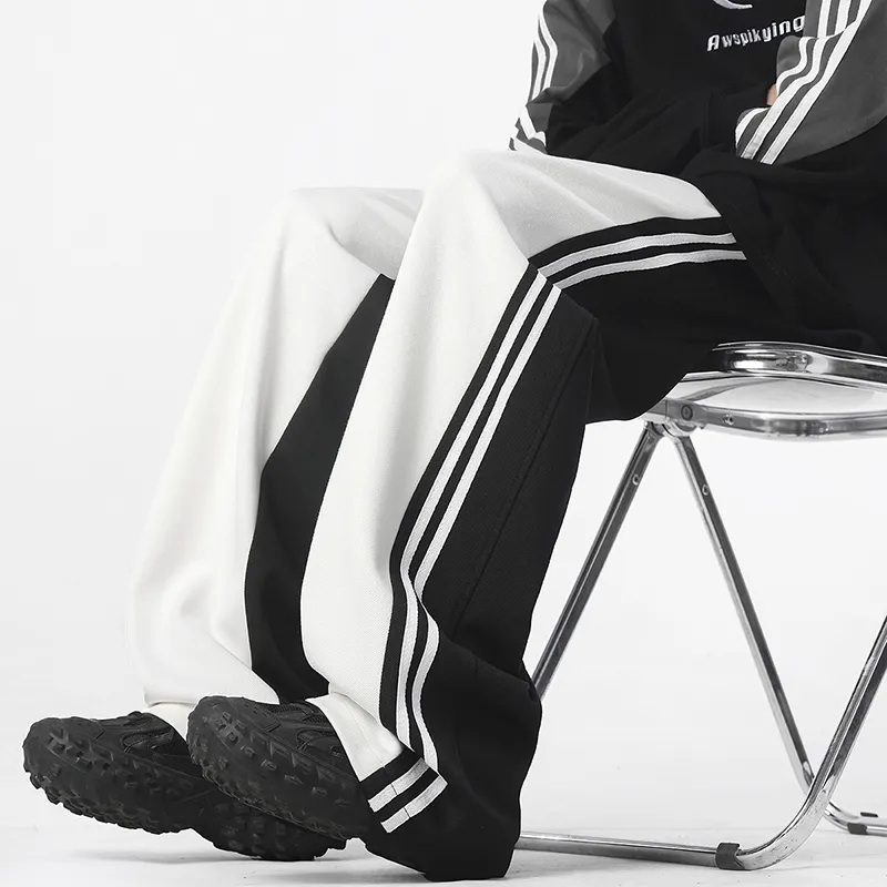 SZSX Casual Pants Unisex Black White-5
