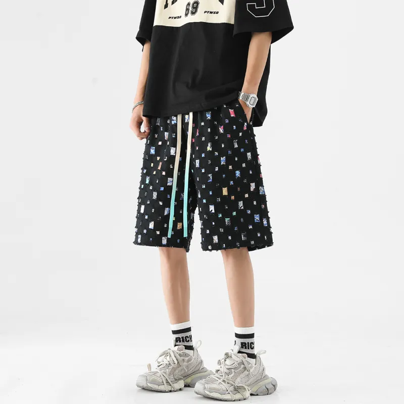 PAINT STAIN Casual Shorts Unisex-10