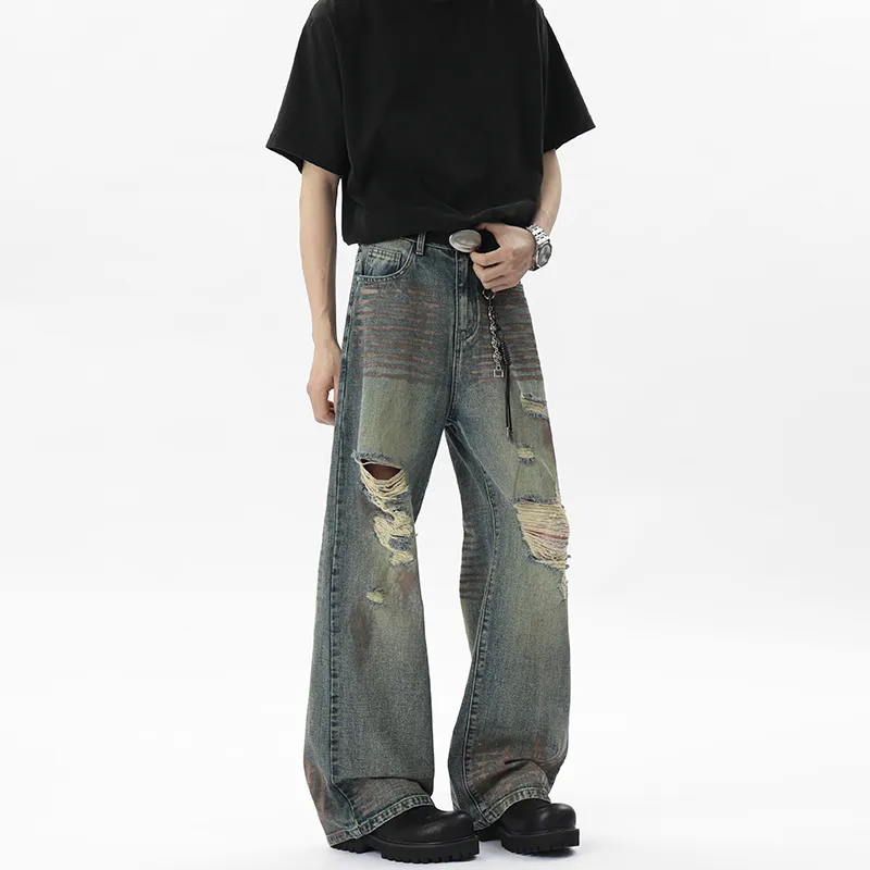 SZSX Cargo Pants Unisex Vintage Blue-3
