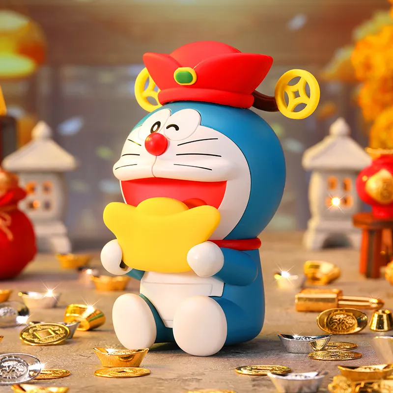 ROCK Doraemon Figure Print Year Of The Dragon New Year Aromatherapy Plush Ornament Chibi Figures-4