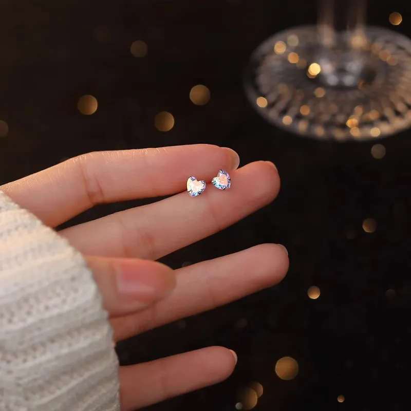 Rhymes S999 Fine Silver Stud Earrings Women's-8