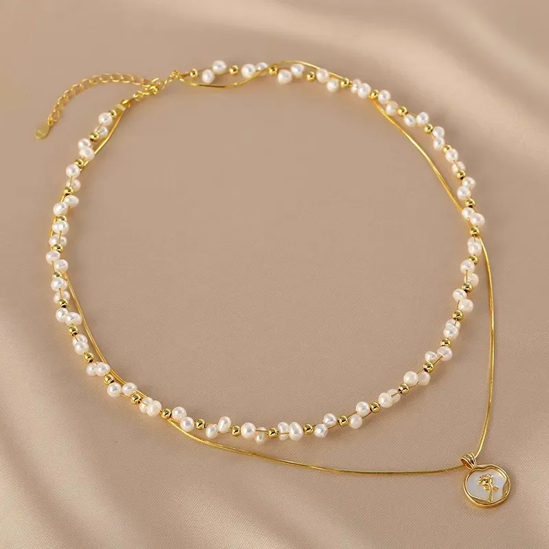 Rhymes Gold Plated Copper Necklaces Women's-2