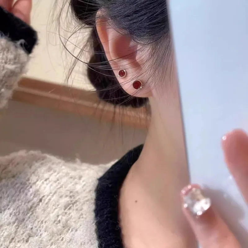 Rhymes Gold Plated Copper Stud Earrings Women's-2
