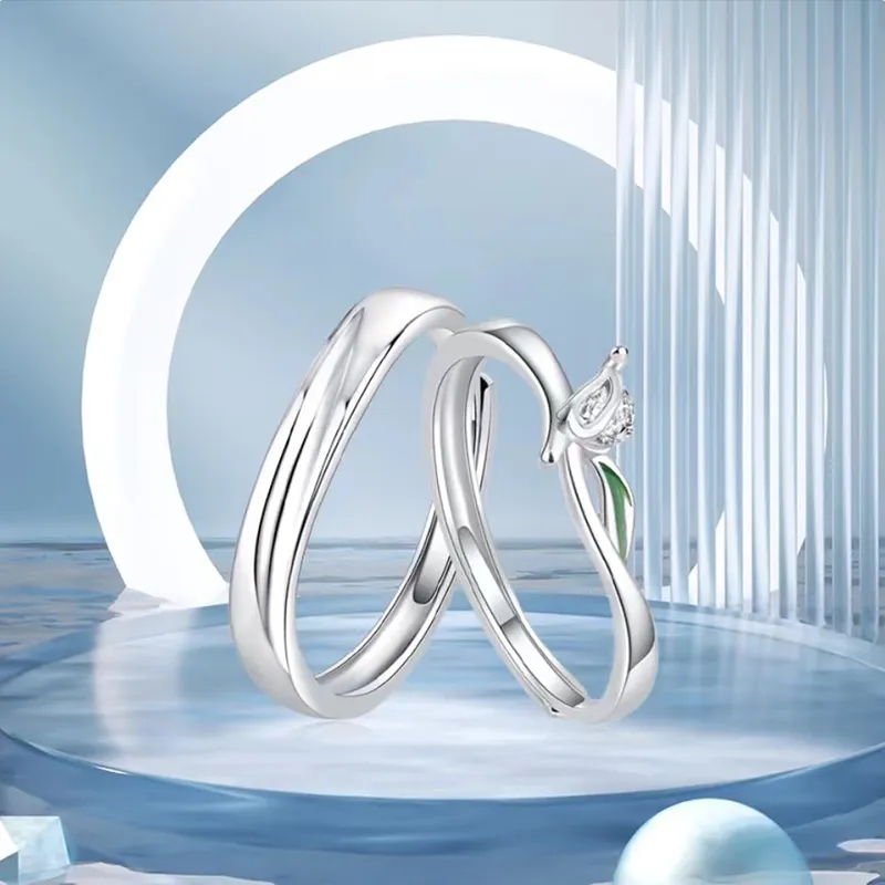 Rhymes 925 Sterling Silver Rings Women's-5