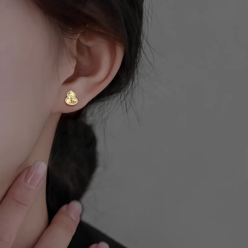 Rhymes Gold Plated Copper Stud Earrings Women's-4