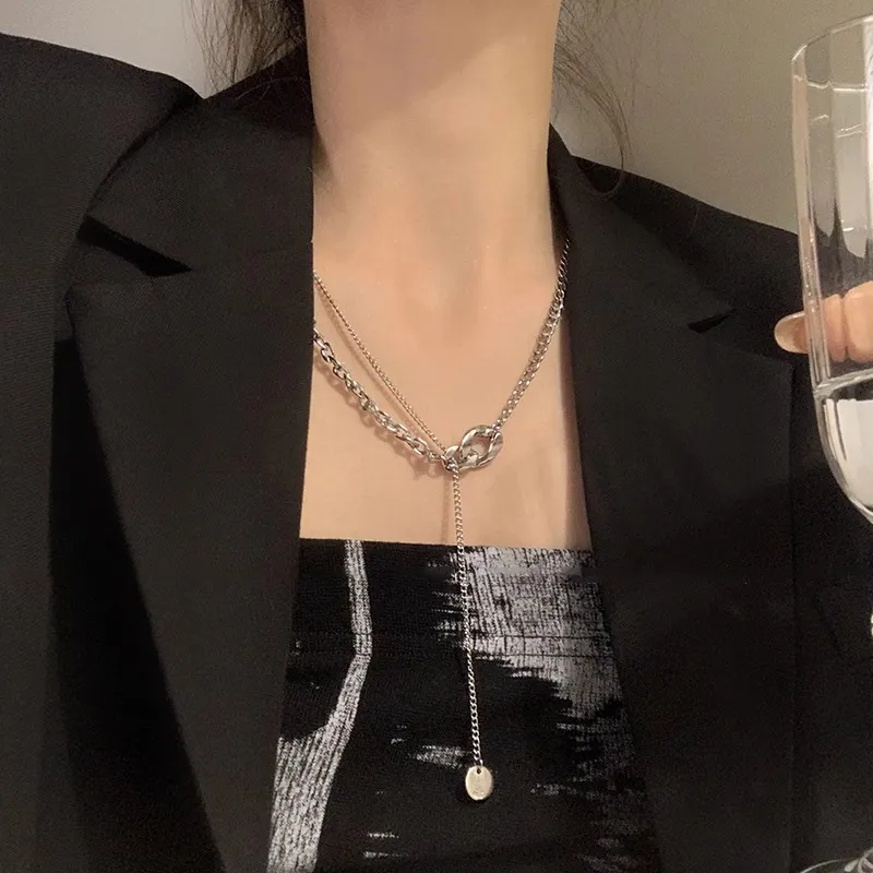 Rhymes Titanium Steel Necklaces Women's-2