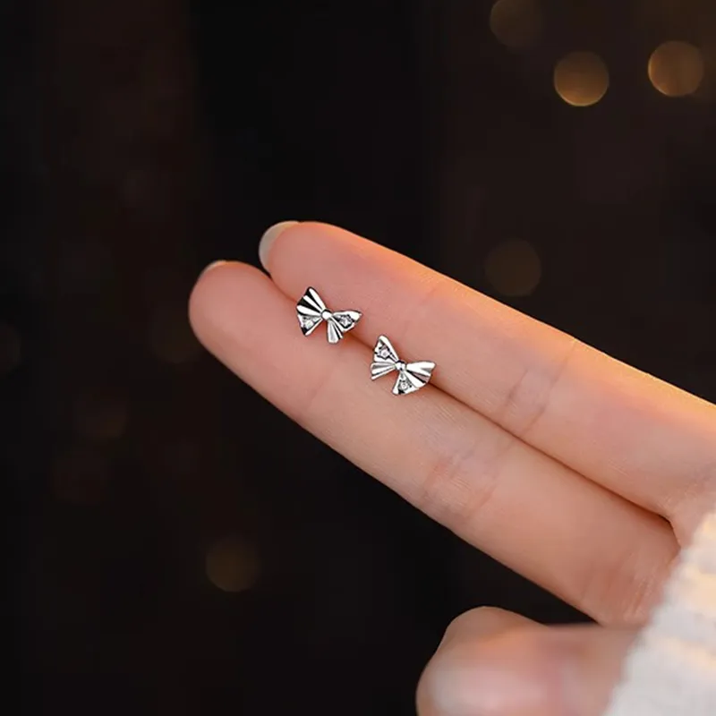 Rhymes S999 Fine Silver Stud Earrings Women's-6