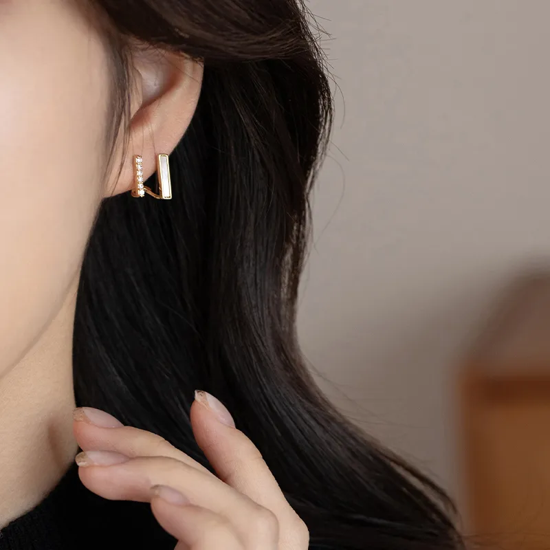Rhymes Gold Plated Copper Earrings Women's-2