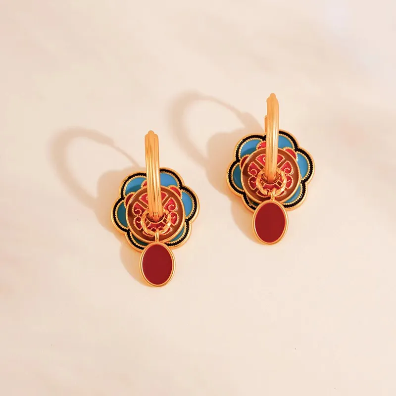 Rhymes Gold Plated Copper Earrings Women's-1