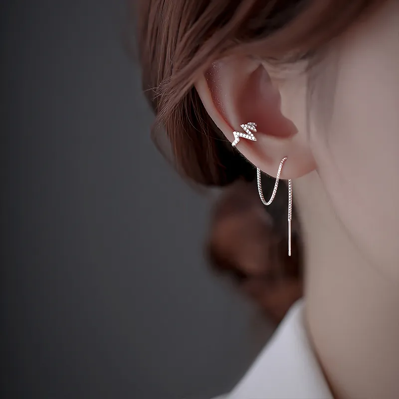 Rhymes 925 Sterling Silver Drop Earrings Women's-4