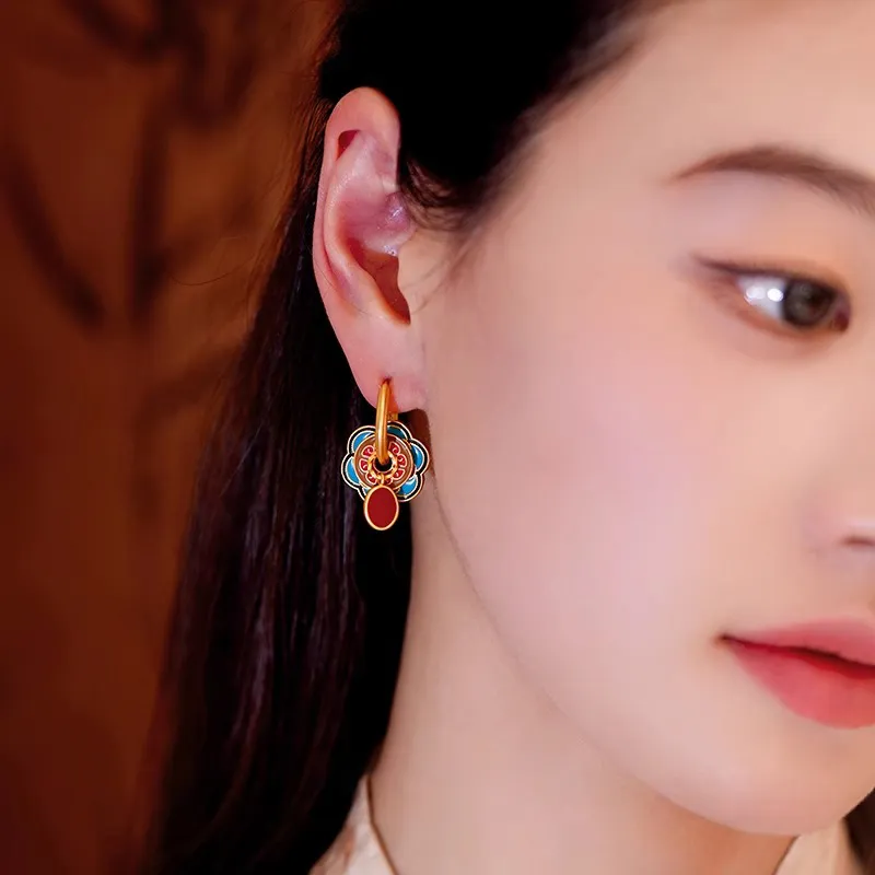 Rhymes Gold Plated Copper Earrings Women's-2