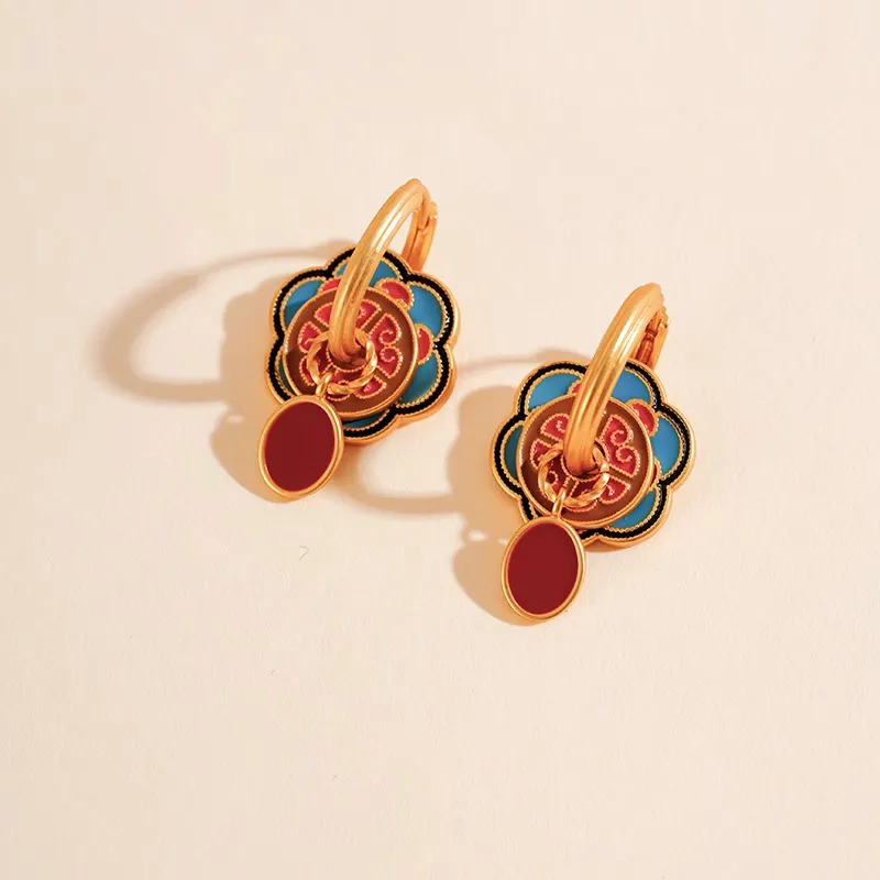 Rhymes Gold Plated Copper Earrings Women's-4