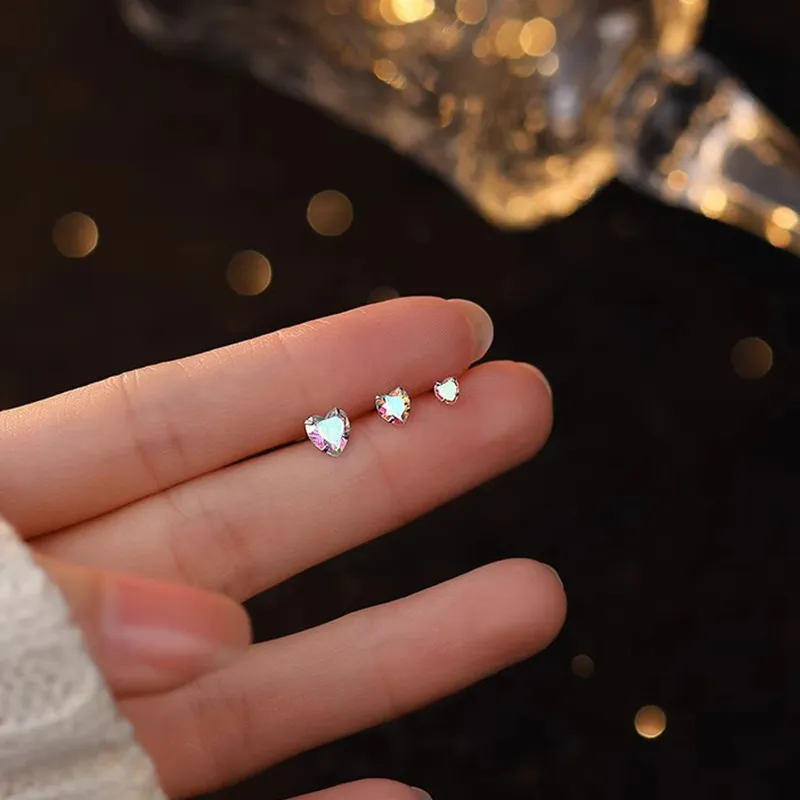 Rhymes S999 Fine Silver Stud Earrings Women's-10