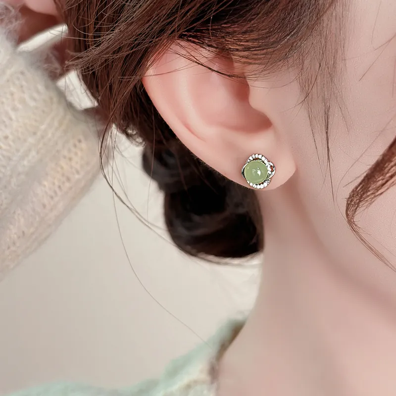 Rhymes Gold Plated Copper Stud Earrings Women's-5