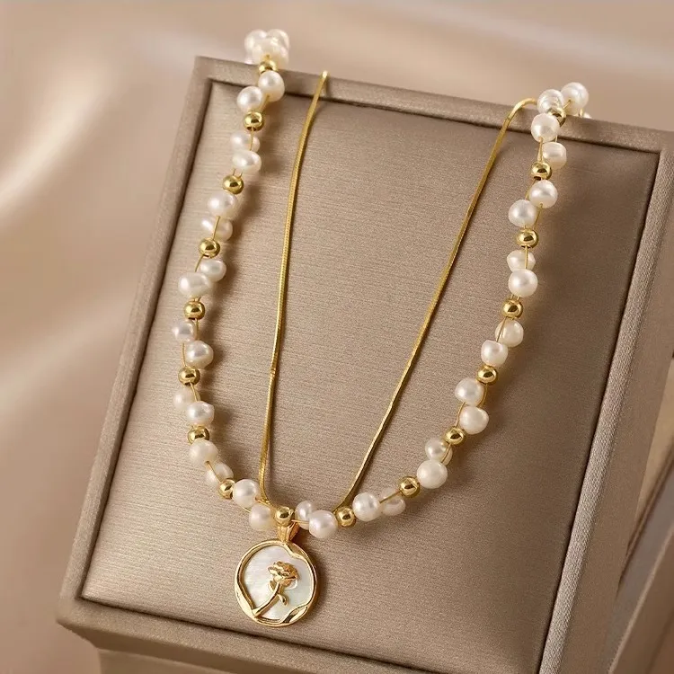 Rhymes Gold Plated Copper Necklaces Women's-5
