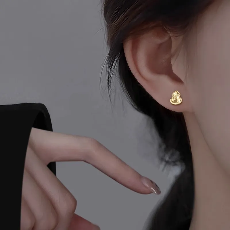 Rhymes Gold Plated Copper Stud Earrings Women's-2