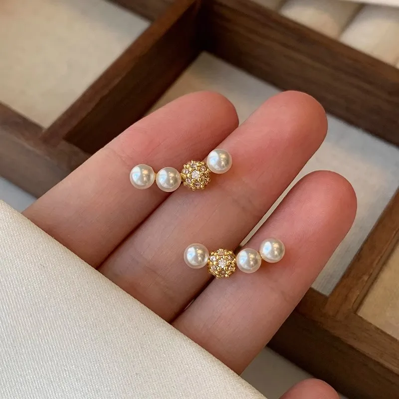 Rhymes Gold Plated Copper Stud Earrings Women's-1