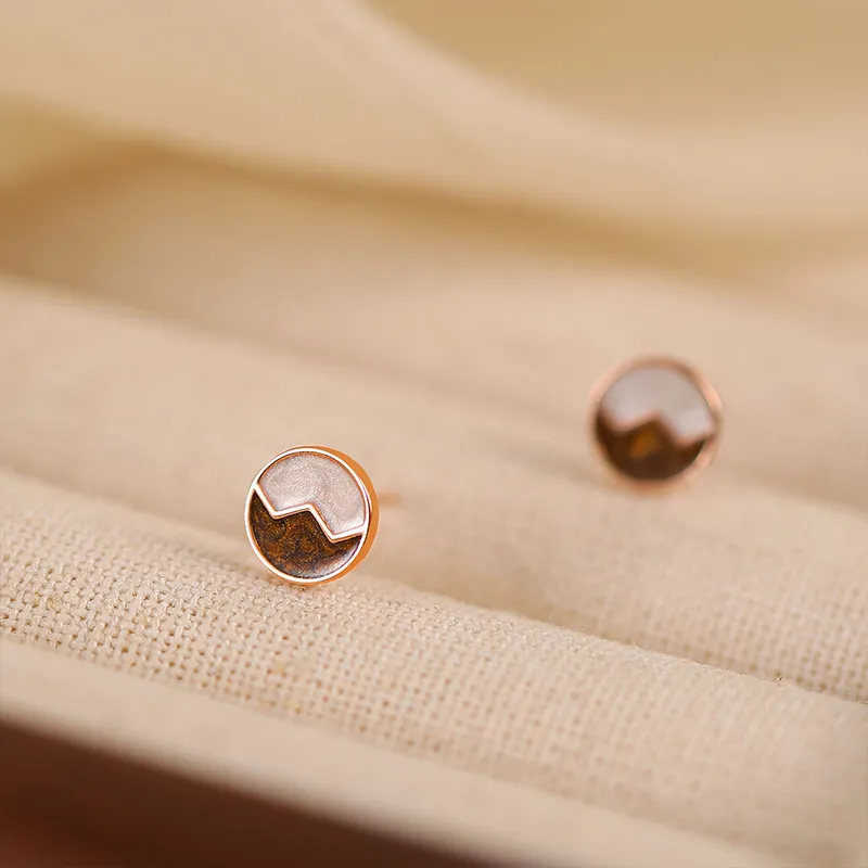 Rhymes 999 Fine Silver Stud Earrings Women's-14