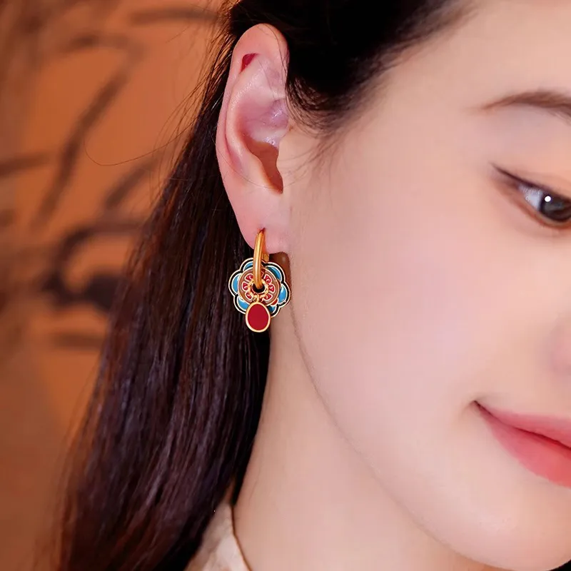 Rhymes Gold Plated Copper Earrings Women's-3