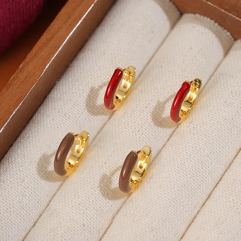 Rhymes Gold Plated Copper Earrings Women's-5