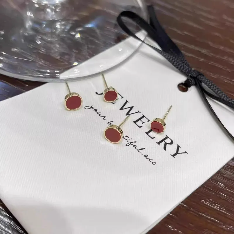 Rhymes Gold Plated Copper Stud Earrings Women's-3