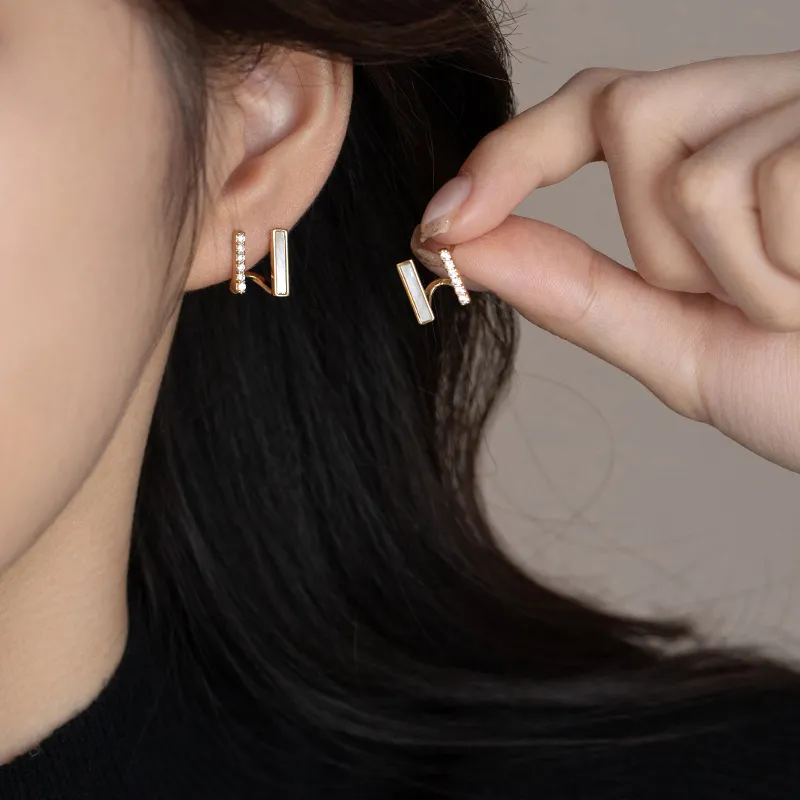 Rhymes Gold Plated Copper Earrings Women's-1