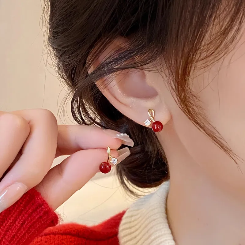 Rhymes Gold Plated Copper Stud Earrings Women's-1