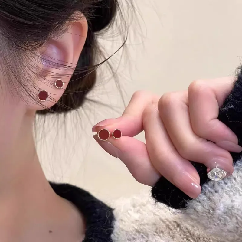 Rhymes Gold Plated Copper Stud Earrings Women's-1