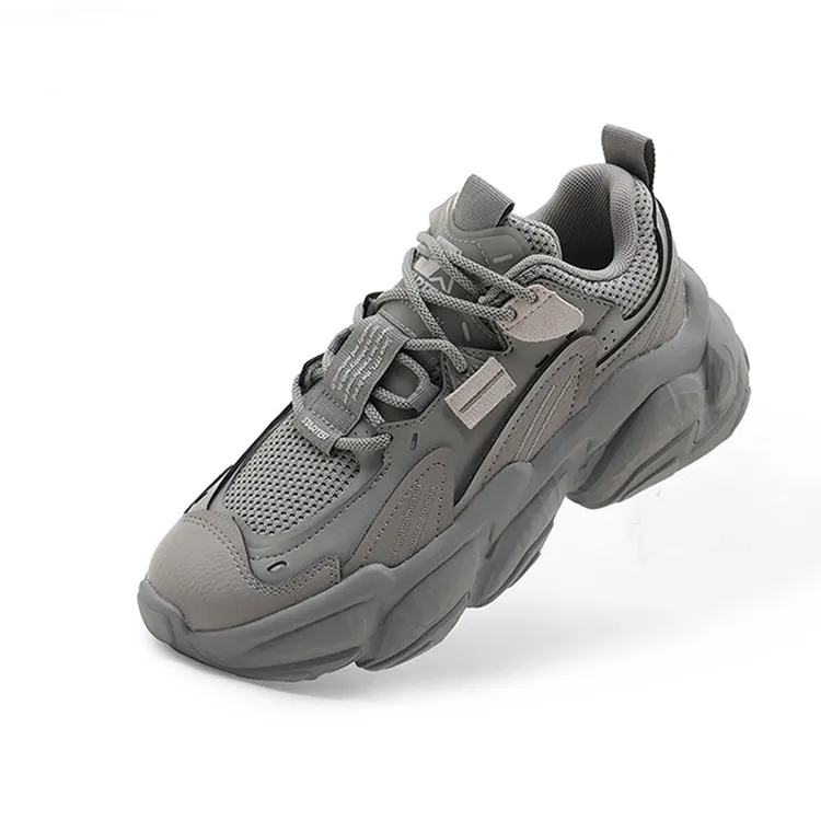 STARTER Rock Formation Series Breathable Coverage Moisture Wicking Low Top Chunky Sneakers Unisex Gray-2