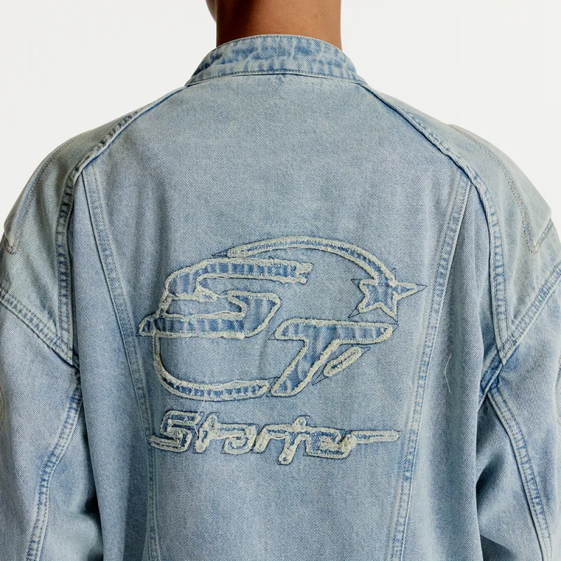 STARTER Denim Jacket Men's Light Blue-5