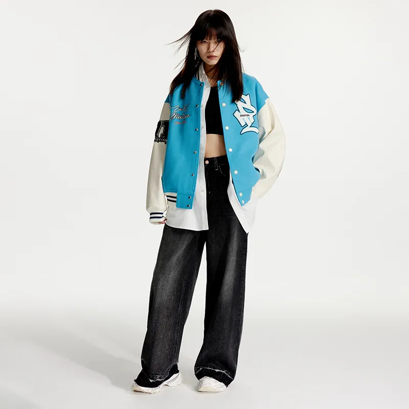 STARTER Baseball Jacket Unisex Bright Blue-5
