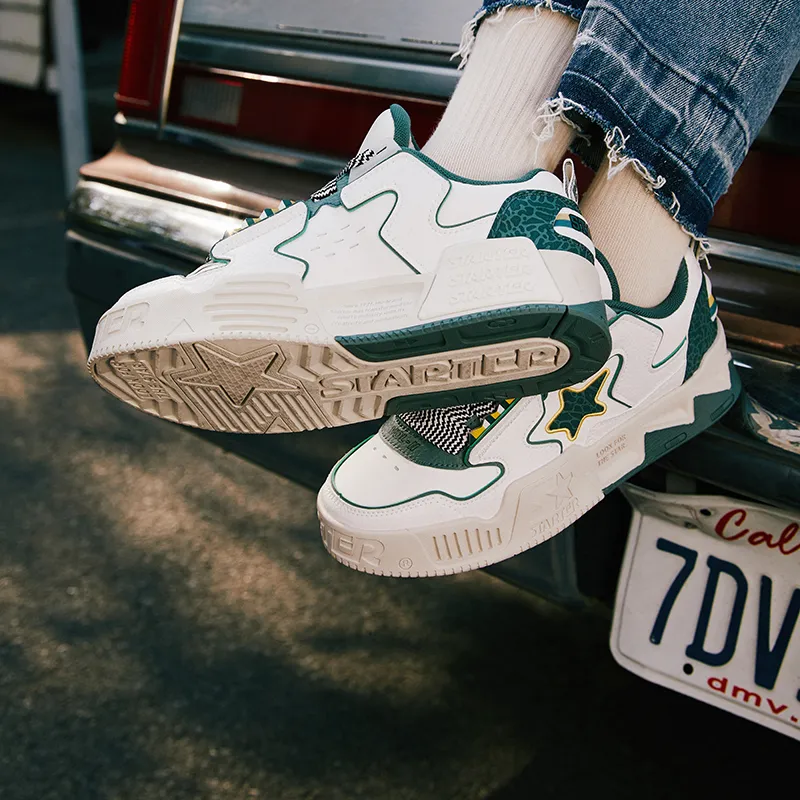STARTER Vol Series VOL Low Top Skateboard Shoes Women's White Green-6