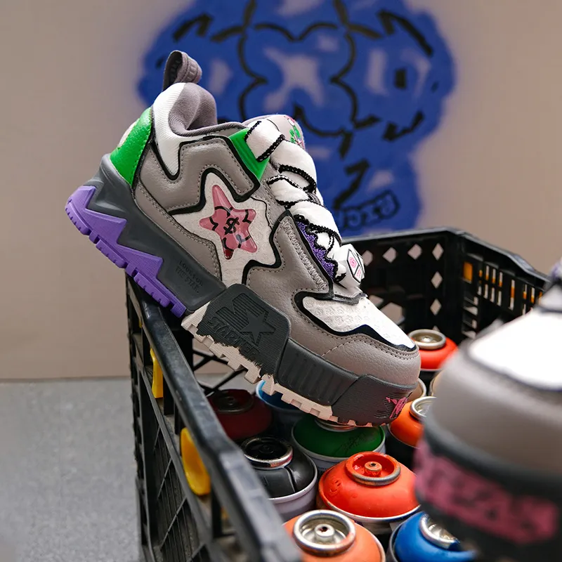 YOUQIANHUA x STARTER Vol Wear-Resistant Low-Top Skateboard Shoes Unisex Gray-12