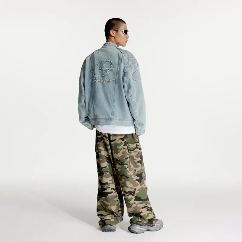 STARTER Denim Jacket Men's Light Blue-3